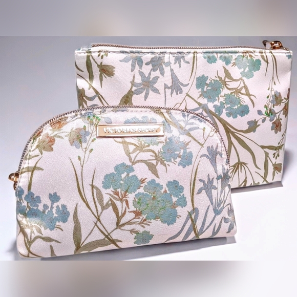 Nip luxury VS limited ed bridal triple blue floral zip bag online exclusive - Picture 3 of 8